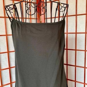 Ecru Studio Beaded Strap Black Slip Dress